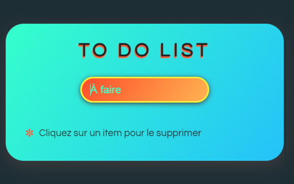 To do list